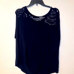 Blue short sleeve blouse